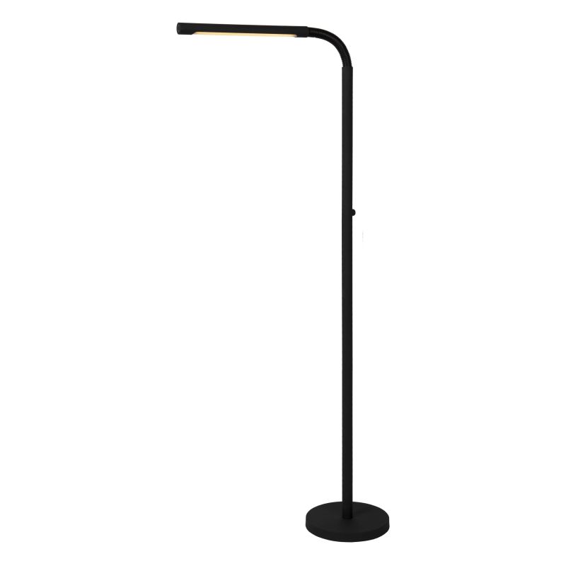 Lucide GILLY - Dobíjacia stojaca lampa na čítanie - Batéria - LED Dim. - 1x3W 2700K - Čierna